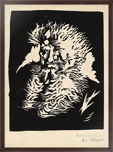 Постер Bärtiger Mann с типом исполнения На холсте в раме в багетной раме 221-02