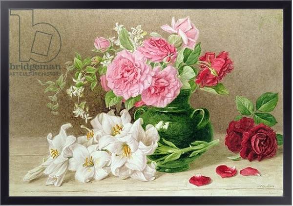 Постер Roses and Lilies с типом исполнения На холсте в раме в багетной раме 221-01