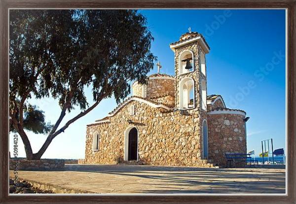 Постер Церковь Айос Элиас, Кипр с типом исполнения На холсте в раме в багетной раме 221-02