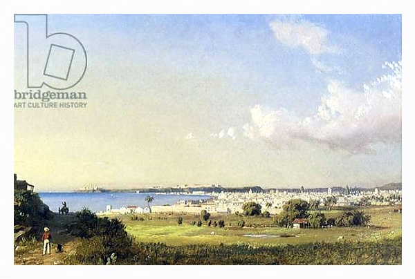 Постер Havana Bay, Cuba. c.1854-61 с типом исполнения На холсте в раме в багетной раме 221-03