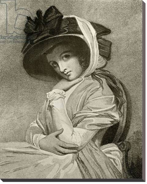 Постер Emma, Lady Hamilton, engraved by John Jones, 1901 с типом исполнения На холсте без рамы