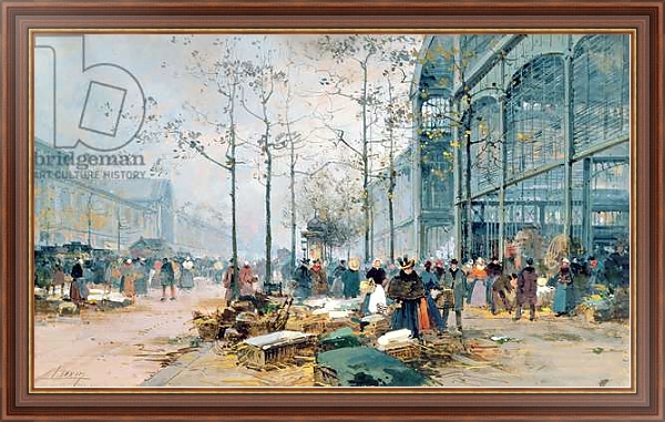 Постер Les Halles, Paris 1 с типом исполнения На холсте в раме в багетной раме 35-M719P-83