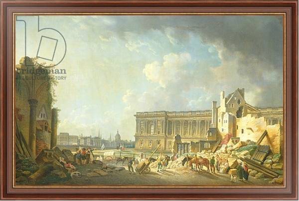 Постер Clearing the Colonnade of the Louvre, 1764 с типом исполнения На холсте в раме в багетной раме 35-M719P-83