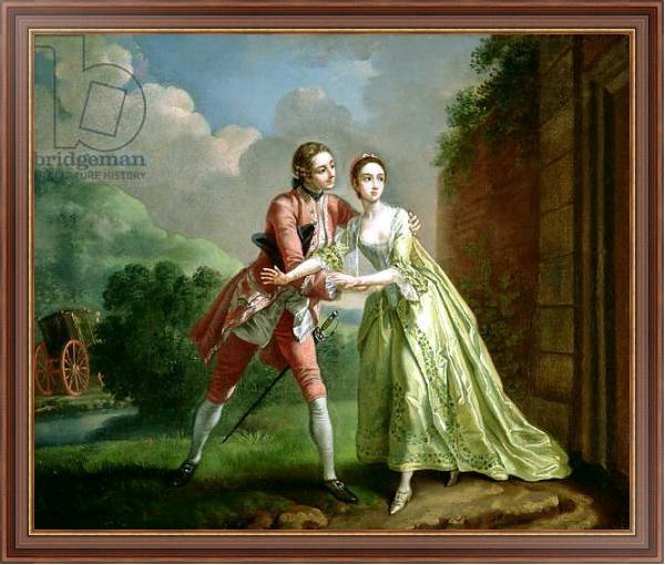 Постер Robert Lovelace preparing to abduct Clarissa Harlowe, from 'Clarissa' by Samuel Richardson с типом исполнения На холсте в раме в багетной раме 35-M719P-83