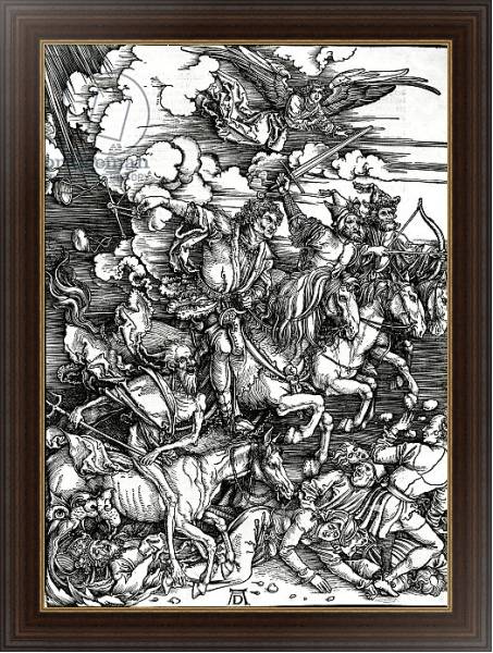 Постер The Four Horsemen of the Apocalypse, 1498 с типом исполнения На холсте в раме в багетной раме 1.023.151