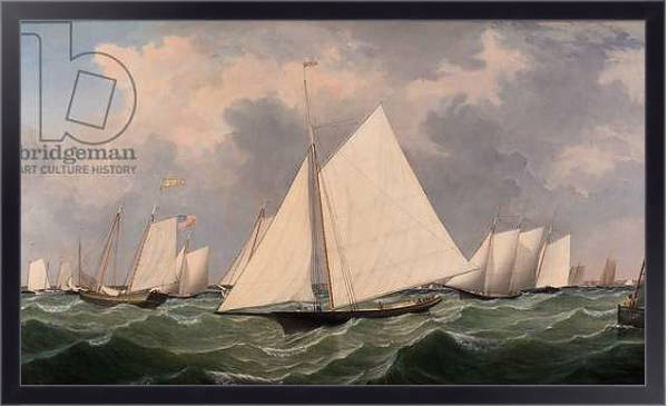 Постер New York Yacht Club Regatta, 1856 с типом исполнения На холсте в раме в багетной раме 221-01