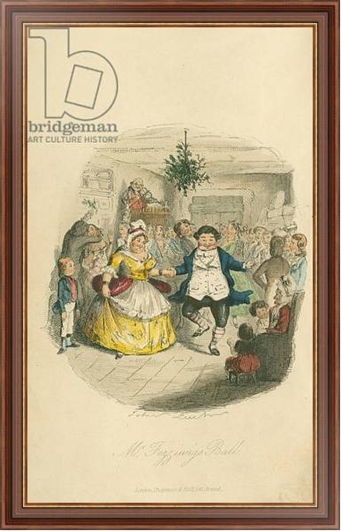 Постер Fezziwig's Ball - A Christmas Carol, 1843 с типом исполнения На холсте в раме в багетной раме 35-M719P-83