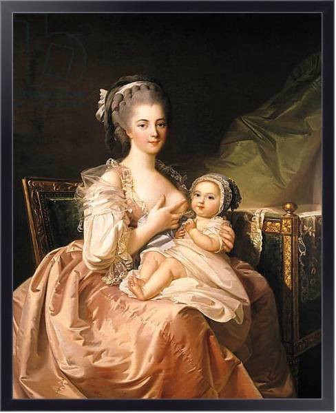 Постер The Young Mother, c.1770-80 с типом исполнения На холсте в раме в багетной раме 221-01