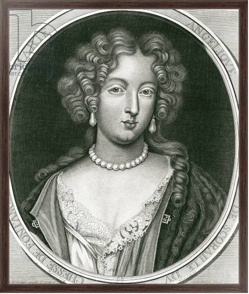 Постер Portrait of Marie Angelique de Scoraille, duchesse de Fontanges с типом исполнения На холсте в раме в багетной раме 221-02