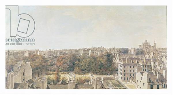 Постер View of Paris from the Belvedere of M. Fornelle, rue des Boulangers, 1787 с типом исполнения На холсте в раме в багетной раме 221-03
