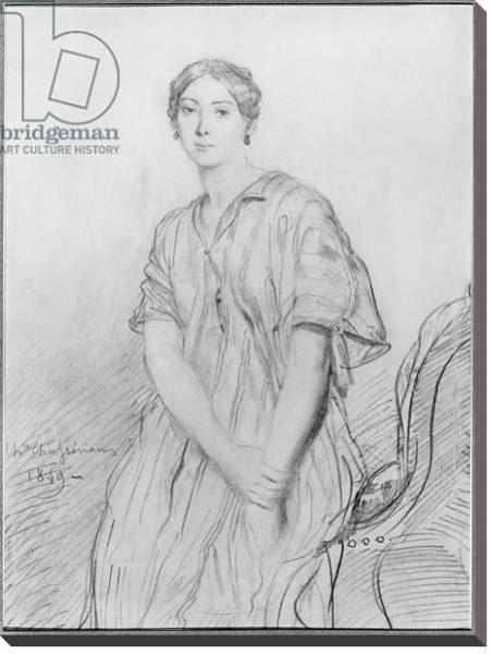 Постер Portrait of Alice Ozy, 1849 с типом исполнения На холсте без рамы