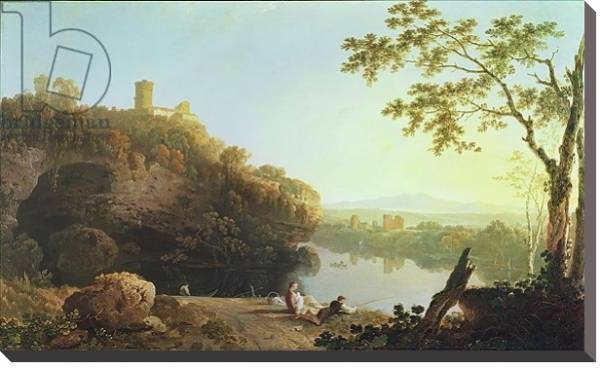 Постер Classical Landscape: View on the Arno с типом исполнения На холсте без рамы