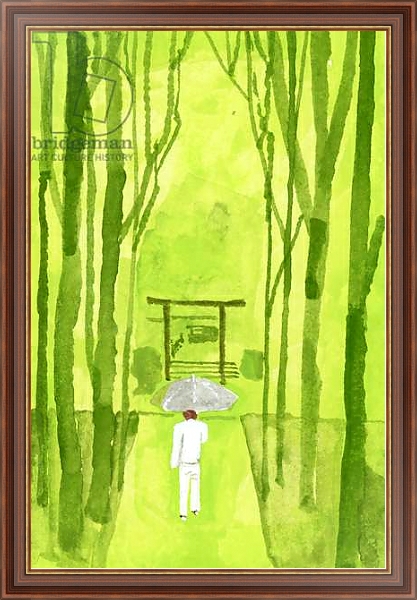 Постер ise shrine; Torii is the entrance to the shrine;2016 с типом исполнения На холсте в раме в багетной раме 35-M719P-83