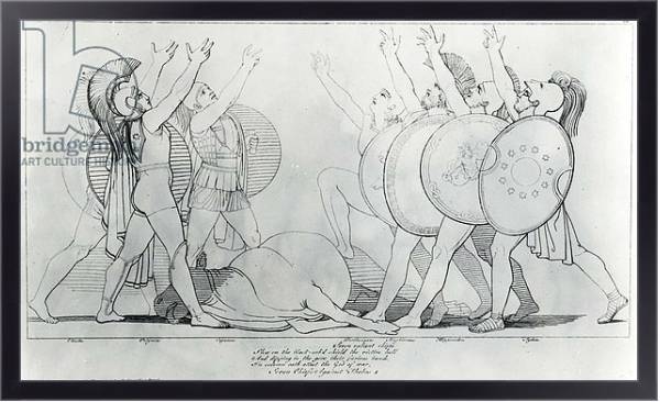 Постер The Seven Against Thebes, 1795 с типом исполнения На холсте в раме в багетной раме 221-01