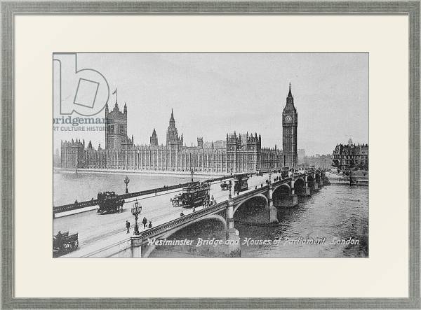 Постер Westminster Bridge and the Houses of Parliament, c.1902 с типом исполнения Под стеклом в багетной раме 1727.2510