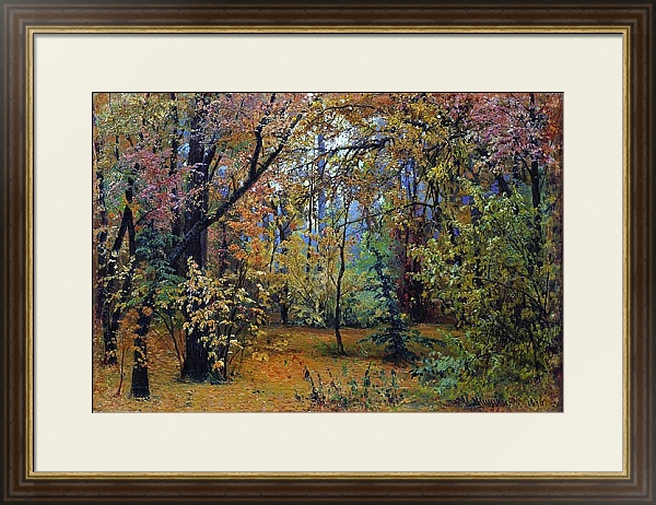 Постер Осенний лес 2 с типом исполнения Под стеклом в багетной раме 1.023.036