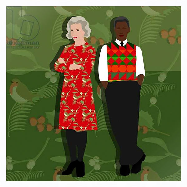 Постер Christmas Vibes с типом исполнения На холсте в раме в багетной раме 221-03