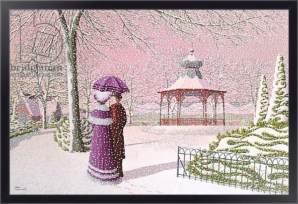 Постер Walking in the Snow с типом исполнения На холсте в раме в багетной раме 221-01
