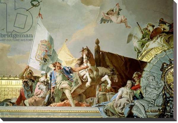 Постер The Glory of Spain I, from the Ceiling of the Throne Room, 1764 с типом исполнения На холсте без рамы