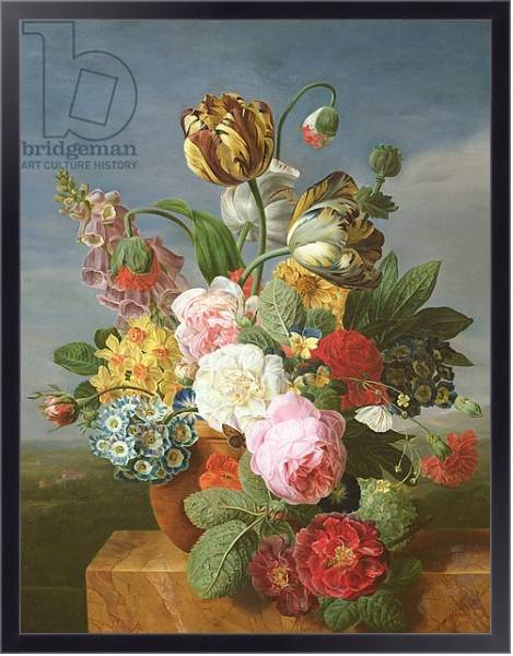 Постер Bouquet of flowers in a vase с типом исполнения На холсте в раме в багетной раме 221-01