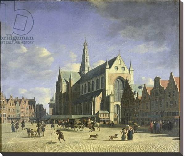 Постер The Groote Markt Haarlem с типом исполнения На холсте без рамы