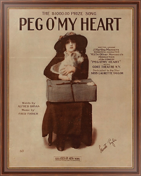 Постер Peg o'my heart с типом исполнения На холсте в раме в багетной раме 35-M719P-83