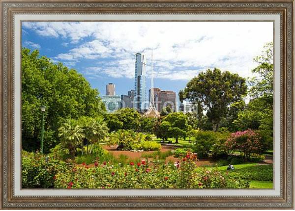 Постер  Мельбурн, Австралия. Сады королевы Виктории с типом исполнения На холсте в раме в багетной раме 595.M52.330