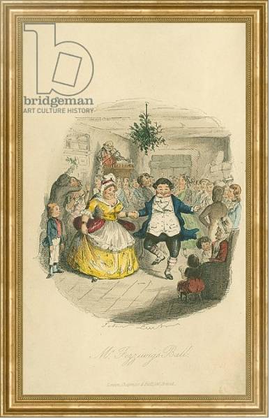 Постер Fezziwig's Ball - A Christmas Carol, 1843 с типом исполнения На холсте в раме в багетной раме NA033.1.051