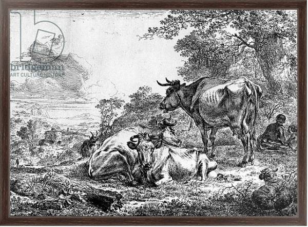 Постер Three Cows с типом исполнения На холсте в раме в багетной раме 221-02