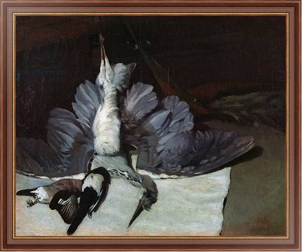 Постер Still-Life: Heron with Spread Wings, 1867 с типом исполнения На холсте в раме в багетной раме 35-M719P-83