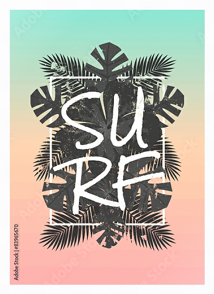 Постер Surf с типом исполнения На холсте в раме в багетной раме 221-03
