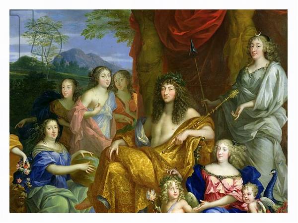 Постер The Family of Louis XIV 1670 с типом исполнения На холсте в раме в багетной раме 221-03