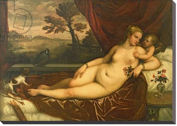 Постер Venus and Cupid 4 с типом исполнения На холсте без рамы