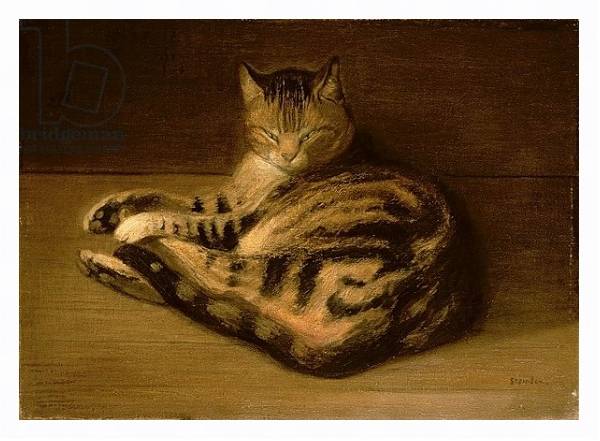 Постер Recumbent Cat, 1898 с типом исполнения На холсте в раме в багетной раме 221-03