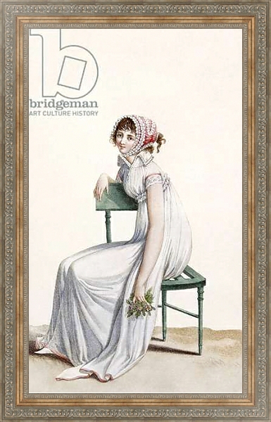 Постер Robe Chemise, illustration from 'Journal des Dames et des Modes', 1799 с типом исполнения На холсте в раме в багетной раме 484.M48.310