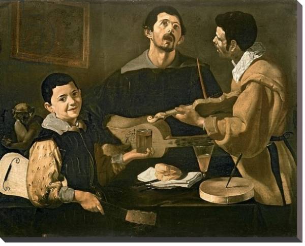 Постер Three Musicians, 1618 с типом исполнения На холсте без рамы