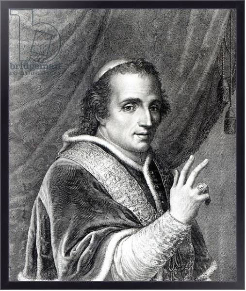 Постер Pope Pius VII, engraved by Rafaello Morghen с типом исполнения На холсте в раме в багетной раме 221-01