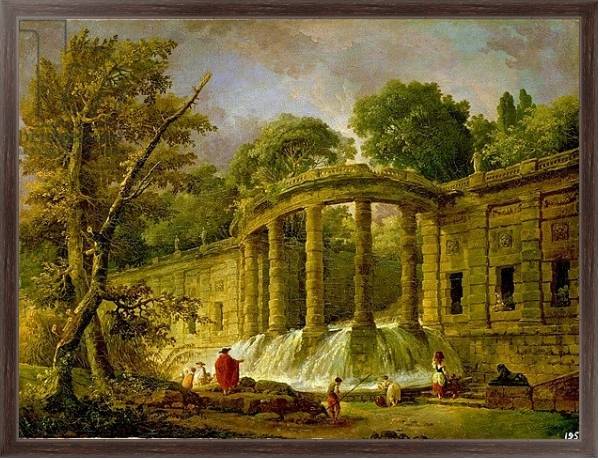 Постер Pavilion with Cascade, 1760 с типом исполнения На холсте в раме в багетной раме 221-02