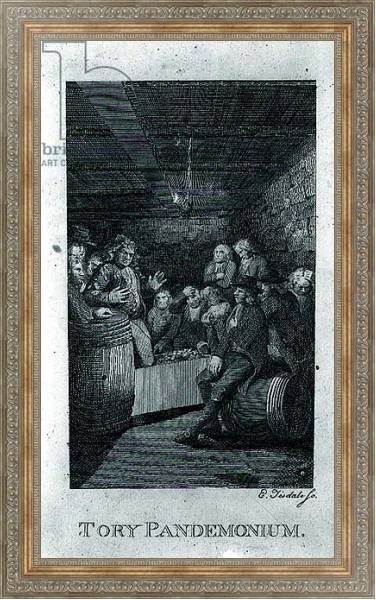 Постер Tory Pandemonium, from John Trumbull's 'M'Fingal', engraved by Elkanah Tisdale 1795 с типом исполнения На холсте в раме в багетной раме 484.M48.310
