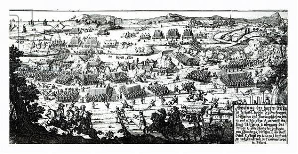 Постер The Battle of the Boyne, c.1690 с типом исполнения На холсте в раме в багетной раме 221-03