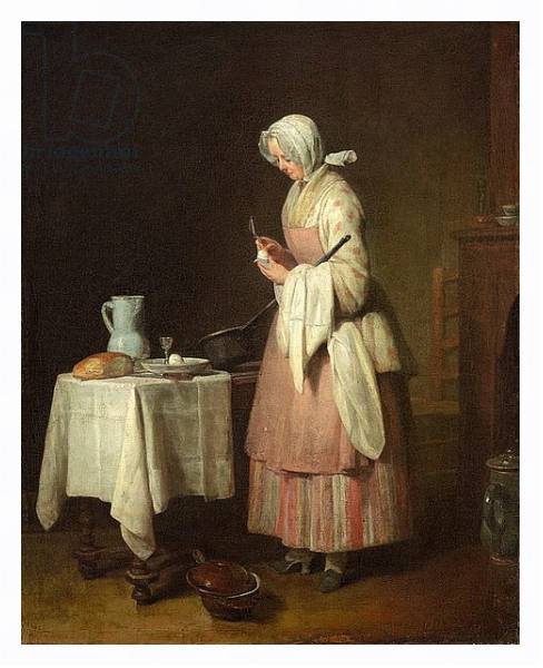 Постер The Attentive Nurse, 1747 с типом исполнения На холсте в раме в багетной раме 221-03