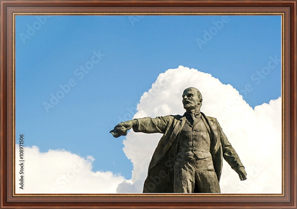Постер Памятник Ленину с типом исполнения На холсте в раме в багетной раме 35-M719P-83
