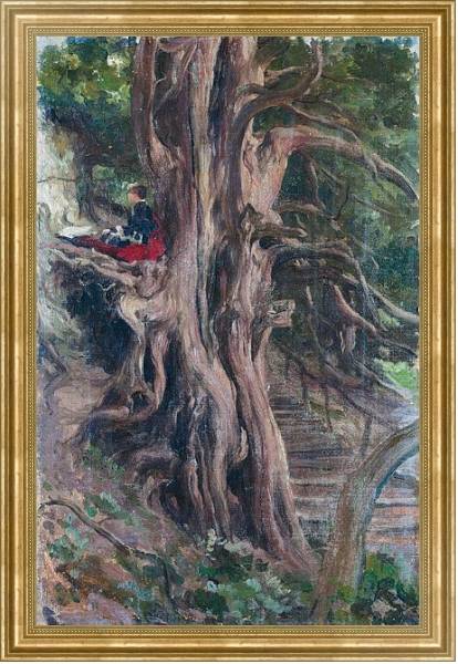Постер Деревья в кливдене с типом исполнения На холсте в раме в багетной раме NA033.1.051