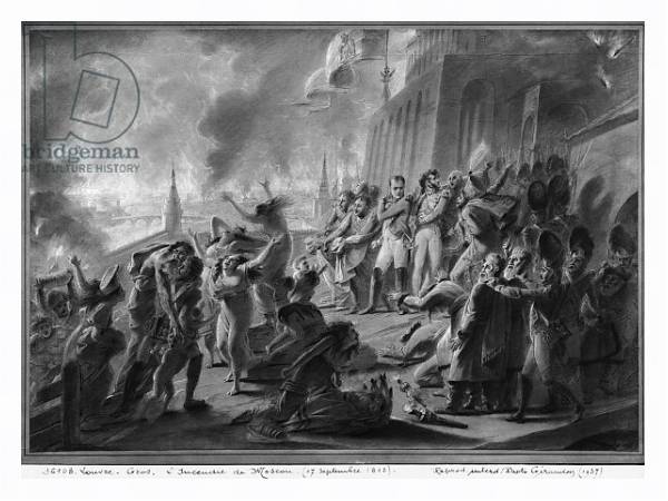 Постер Fire of Moscow in September 1812 с типом исполнения На холсте в раме в багетной раме 221-03