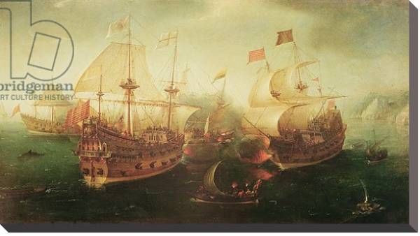 Постер Naval Battle, 1605 с типом исполнения На холсте без рамы