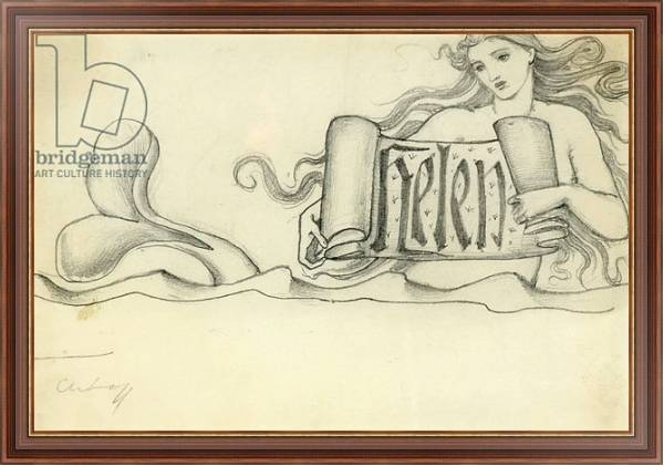 Постер Study for Helen, c.1880 с типом исполнения На холсте в раме в багетной раме 35-M719P-83