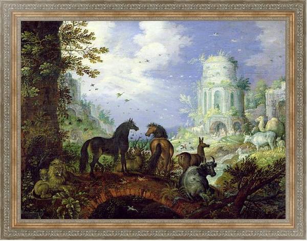 Постер Orpheus Charming the Animals, 1626 с типом исполнения На холсте в раме в багетной раме 484.M48.310