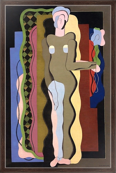 Постер Nude with a flower с типом исполнения На холсте в раме в багетной раме 221-02