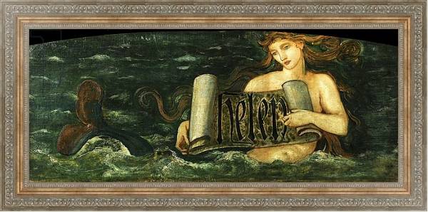 Постер Helen, a Mermaid, c.1880 с типом исполнения На холсте в раме в багетной раме 484.M48.310