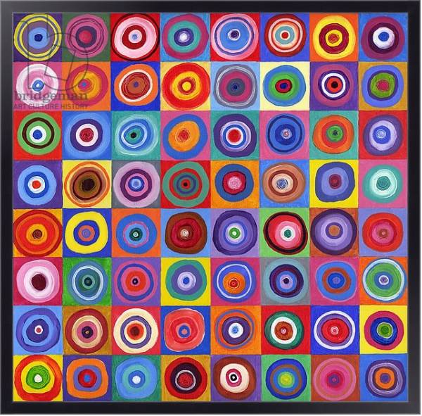 Постер In Square Circle 64 after Kandinsky, 2012, с типом исполнения На холсте в раме в багетной раме 221-01